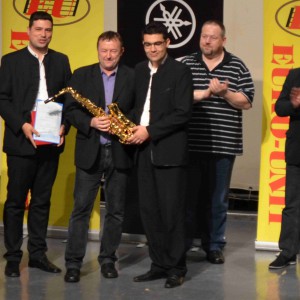 Predstavnici Gradske glazbe Zvonimir Solin prilikom dodjele nagrada