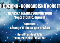 Božićno – novogodišnji koncert Gradske glazbe Zvonimir Solin