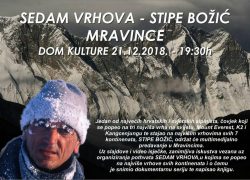SEDAM VRHOVA – Multimedijalno predavanje Stipe Božića u Mravincima