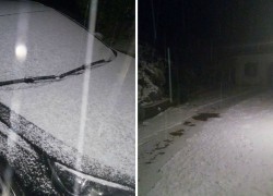 Novi snijeg zabijelio Zabiokovlje, kiša se ledi u dolini Neretve