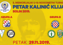 3.MEMORIJALNI NOGOMETNI TURNIR U-16 &bdquo;PETAR KALINIĆ KLIJA&ldquo; SOLIN 2019. : 3. IZDANJE KLIJINOG MEMORIJALA UZ 4 EKIPE IZ INOZEMSTVA