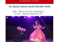 10. Dječji festival “GLAS SOLINA 2020.” – prijave u tijeku!