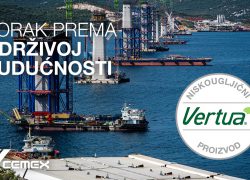 CEMEX pruža rješenja s nižom ugljičnom emisijom iz svoje obitelji Vertua® za jedan od najvećih regionalnih infrastrukturnih projekata, Pelješki most