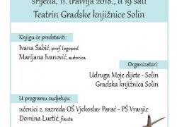 Humanitarna akcija i predstavljanje slikovnice u Teatrinu Gradske knjižnice Solin