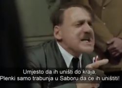 VIDEO Živi Zid najavio referendumsko pitanje protiv poreza na nekretnine, Hitler bijesan na Plenkovića