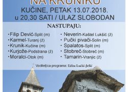 Kulturno ljeto 2018.: VII.Susret klapa na Kruniku