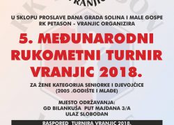 Rukomet – RK Petason Vranjic: 5. Međunarodni rukometni turnir